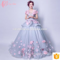 Alibaba Suzhou Muy Sexy Appliqued Larga Cenicienta Ball Vestido De Boda 2017